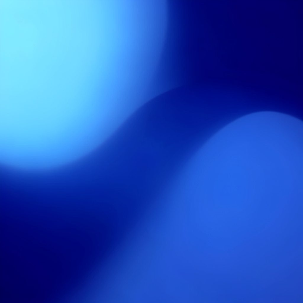 Abstract smooth gradient blending deep navy blue and soft sky blue tones, calm and modern mood