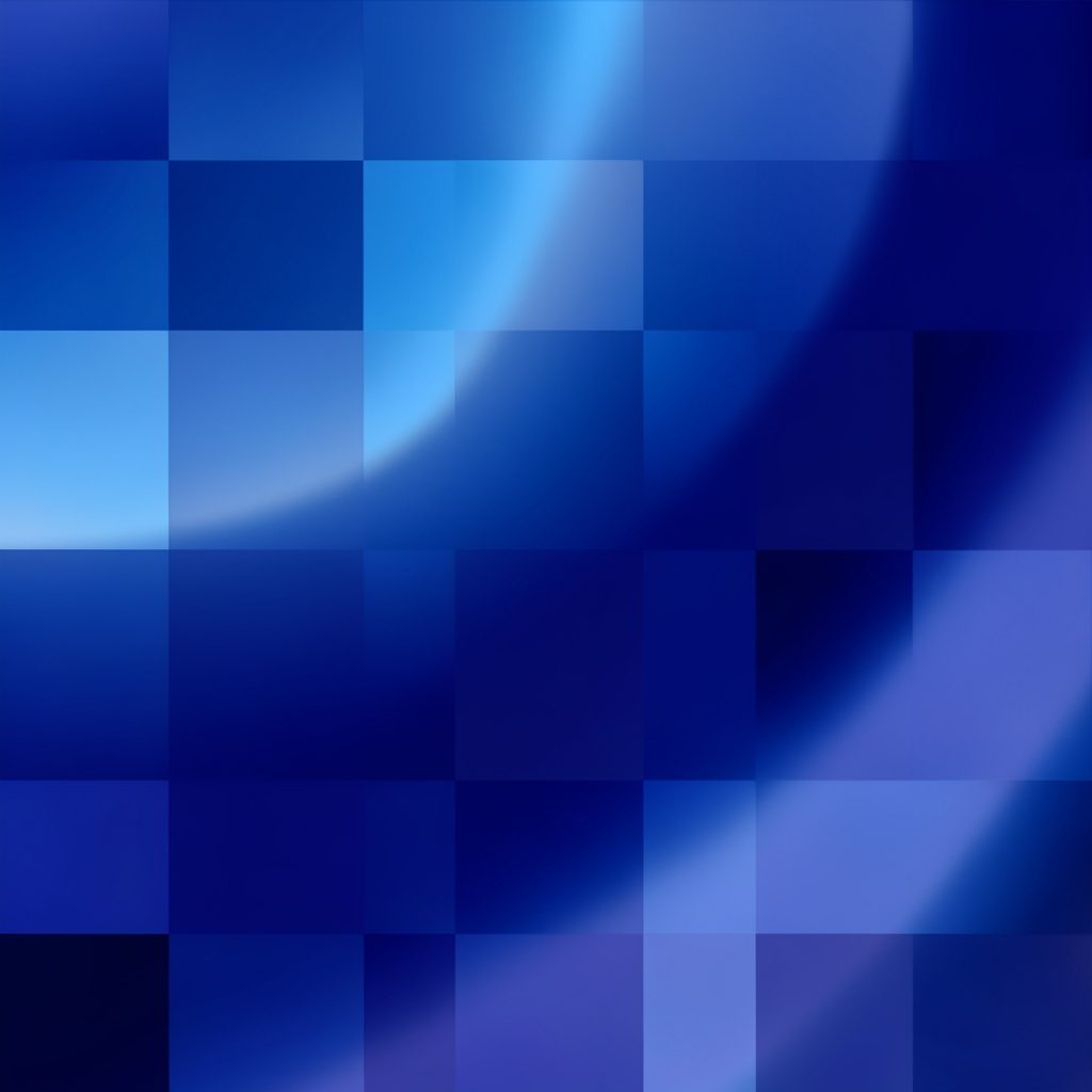 Symmetrical navy and sky pattern with calm geometric spacing.